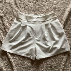 Elegant White Women's Shorts